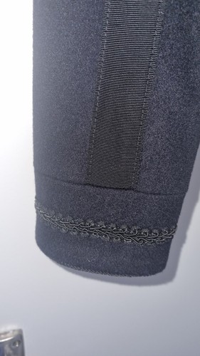 BNWT NEXT Blue Black Military Biker Wool Short Coat Jacket Size 8 Brocade Trim - Picture 3 of 14
