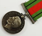 Superb WW2 Defence/Campaign Military Medal 1939-1945 & Ribbon, George VI, Repro