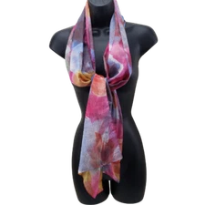 Women's Sheer Scarf Floral Multi-color 14/60" Rectangular