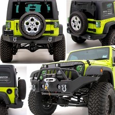 Rock Crawler Full Width Hd Front Bumperrear Bumper Fits 07-18 Jeep Jk Wrangler