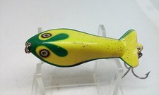 Vintage BUCK'S BAITS BUCK PERRY THE TOPWATER Yellow 2 1/2" Surface Spoon Lure