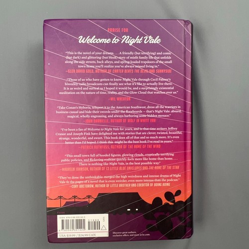 Welcome to Night Vale A Novel Jeffrey Cranor Joseph Fink Hardcover First Edition - Picture 4 of 4