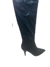 GUESS Women Woman Petroleum Green Patent Boot Shoes Size 37 GES25