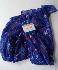 Greenbrier International Inc. Scarf 4th of July Red, White and Blue