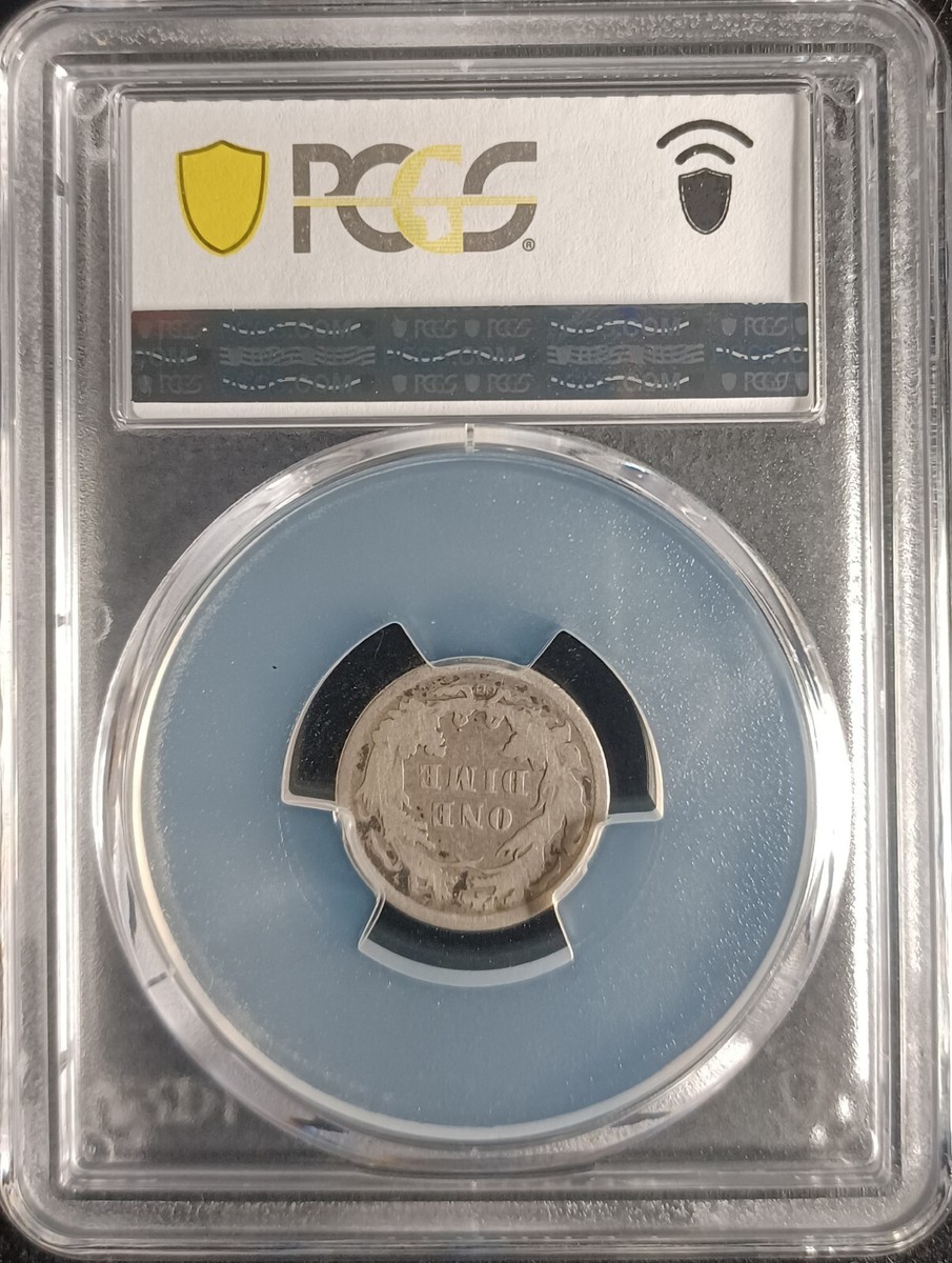 1877-CC Liberty Seated Dime PCGS F15. F-108, TYPE 2 REV, 1877/6