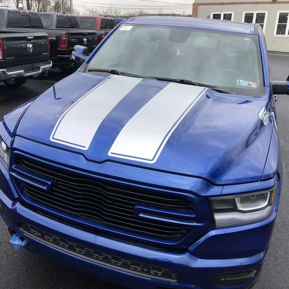 Pegatinas traseras capó para camioneta Dodge Ram 1500 2500 capó puerta trasera carreras rayas Foto 4 de 4