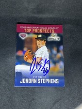Jordan Stephens 2018 Choice International League Top Prospects #24 Signed Card