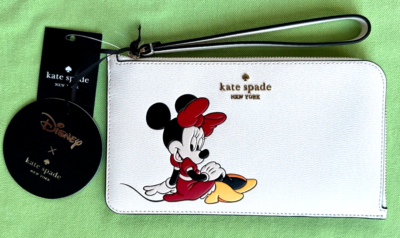 KATE SPADE DISNEY MINNIE MOUSE MEDIUM L-ZIP WRISTLET:NWT | eBay