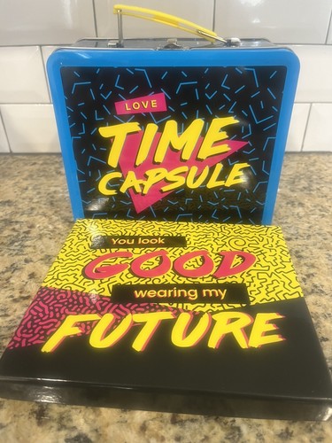 Capsula del tempo scatola pranzo in metallo anni '80 con Boombox Thermos - Foto 4 di 6