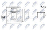 NPW-FT-050 NTY Antriebswelle FüR Fiat,Lancia