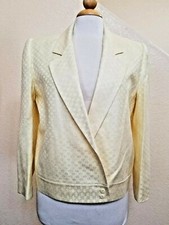 JOHN MEYER Petite 2PC Suit Yellow Top Multi-color Pleated Skirt size 10