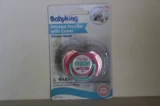 BabyKing Printed Pacifier & Cover Silicone BPA FREE I'M THE REASON WE'RE LATE