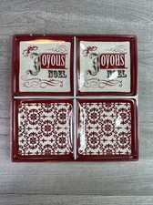 Set Of 4 Lang 2008 Joyous Noel Party Plates artwork by Anne Artison