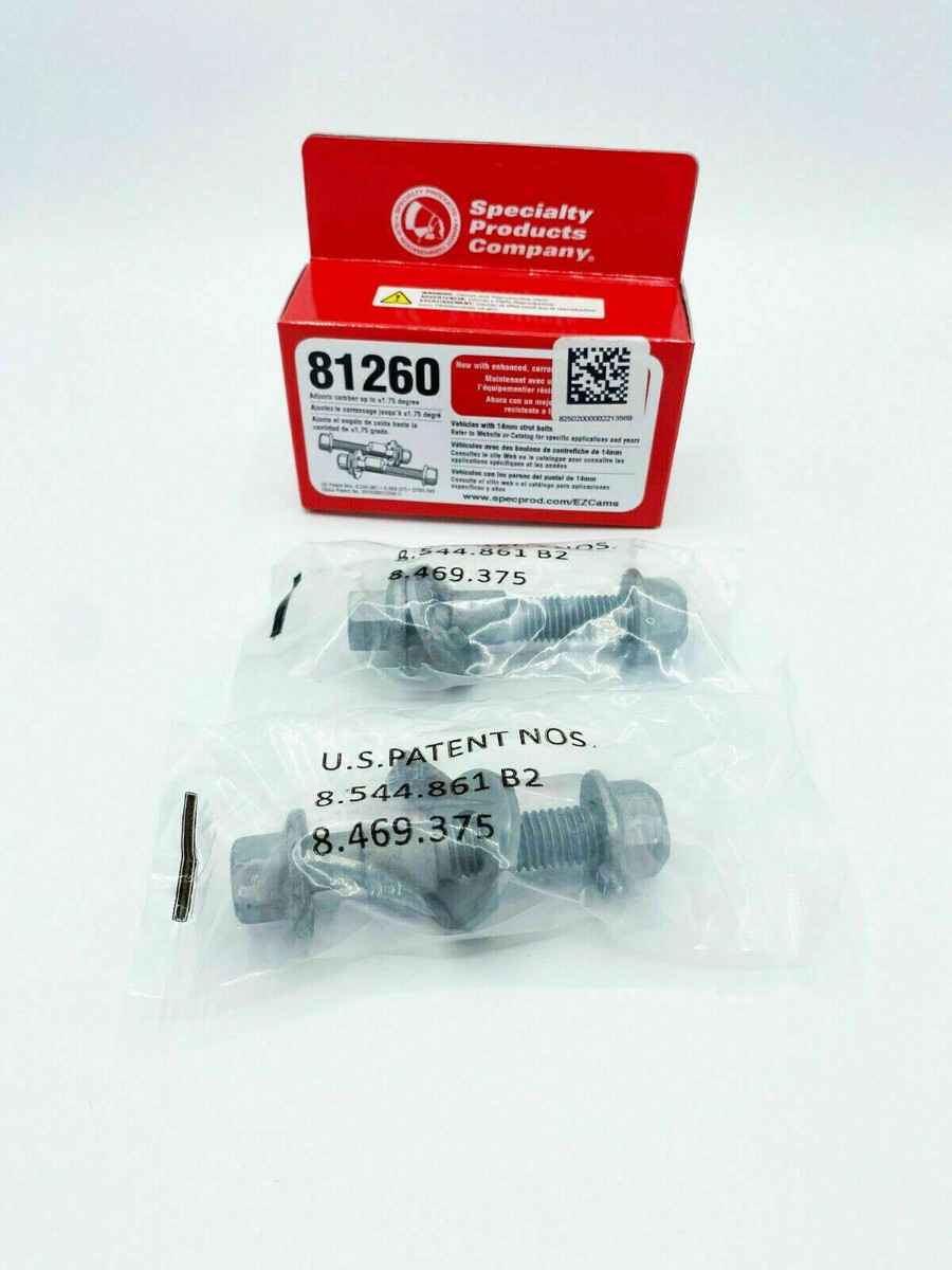 SPC 81260 Front Adjustable Camber Bolts EZ Cam XR 14mm +/-1.75