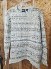 Sweater Womens Size 1X Colorful Brown By Erika Long Sleeve Knit Winter Warm Cozy