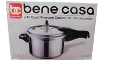 Bene Casa 9.5 Quart Stove Top Aluminum Pressure Cooker With Locking Lid