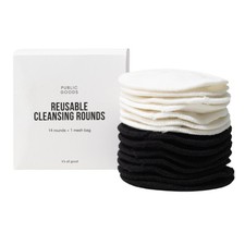 Reusable Bamboo Cleansing Rounds  14 Count Makeup Remover Pads with Cotton M...