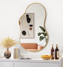 Hasipu 90x60cm Irregular Wall Mirror - Asymmetrical Frameless Decorative Mirror