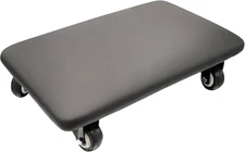 Roller Seat 360 Degree Rotating Low Stool with Wheel Chair PU Leather Universal 