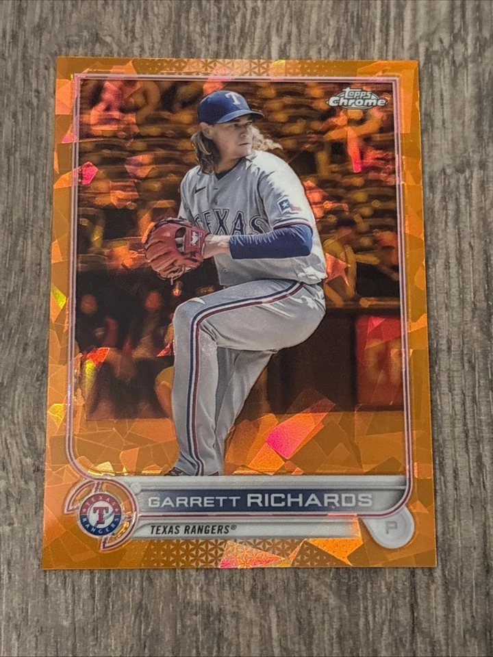 2022 Topps Chrome Sapphire Orange Ice 4 Card Lot Thames Richards Tapia /25 SP - Image 3 of 4