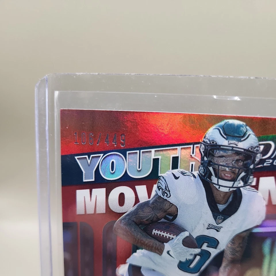 2022 Prestige Youth Movement Red Parallel  DeVonta Smith /449 #YM-3 - Image 3 of 3