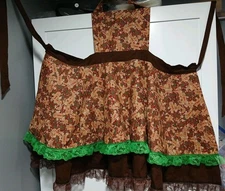 Thick Well Made Gingerbread Apron Christmas Adult Costume Laced 