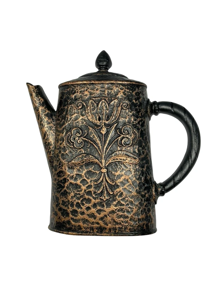 Juego de placas de pared vintage Homco Syroco tetera sartén decoración imitación madera aspecto cobre Foto 4 de 4