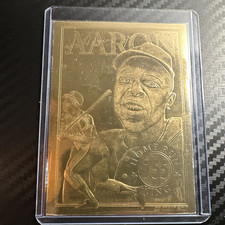 Bleachers Card Corp Classic Henry Aaron 23 KT Gold Serial #08598 Baseball Card