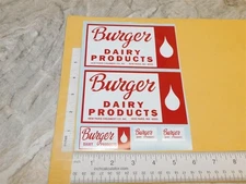 Structo Burger Dairy Private Label Semi Truck Replacement Sticker Set ST-135