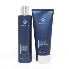 Monat Renew Shampoo & Conditioner for Med-Thick Dry Hair 8 oz & 6 oz New Sealed