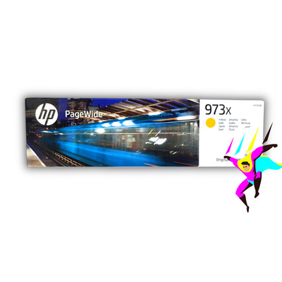 ORIGINAL HP 973X GELB TINTENPATRONEN - F6T83AE - PAGEWIDE PRO 452 477 - B-WARE