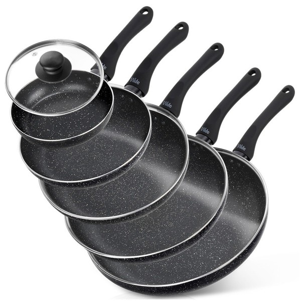 Bratpfanne Pfanne Pfannenset Granit Induktion Glasdeckel 16 20 24 28 32Cm-image