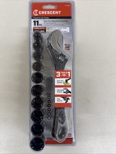 Crescent Cptaw8 11 Pc Pass Thru Adjustable Wrench Set Sae Mm