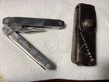 Vintage Leatherman Super Tool  Leather Sheath USA Made Portland OR Patent Pend