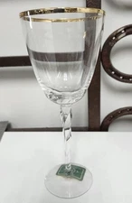 Lenox Fine Crystal STATURE GOLD Wine BRAND NEW  Never Used