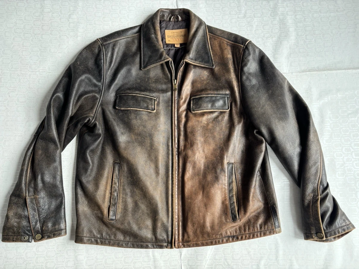 GUESS Leather Outer Shell Denim Coats, Jackets & Vests for Men for