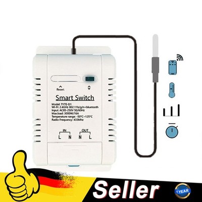 Temperaturregler Sensormodul Tuya App Wireless Remote 16A 3000 W Smart Switch