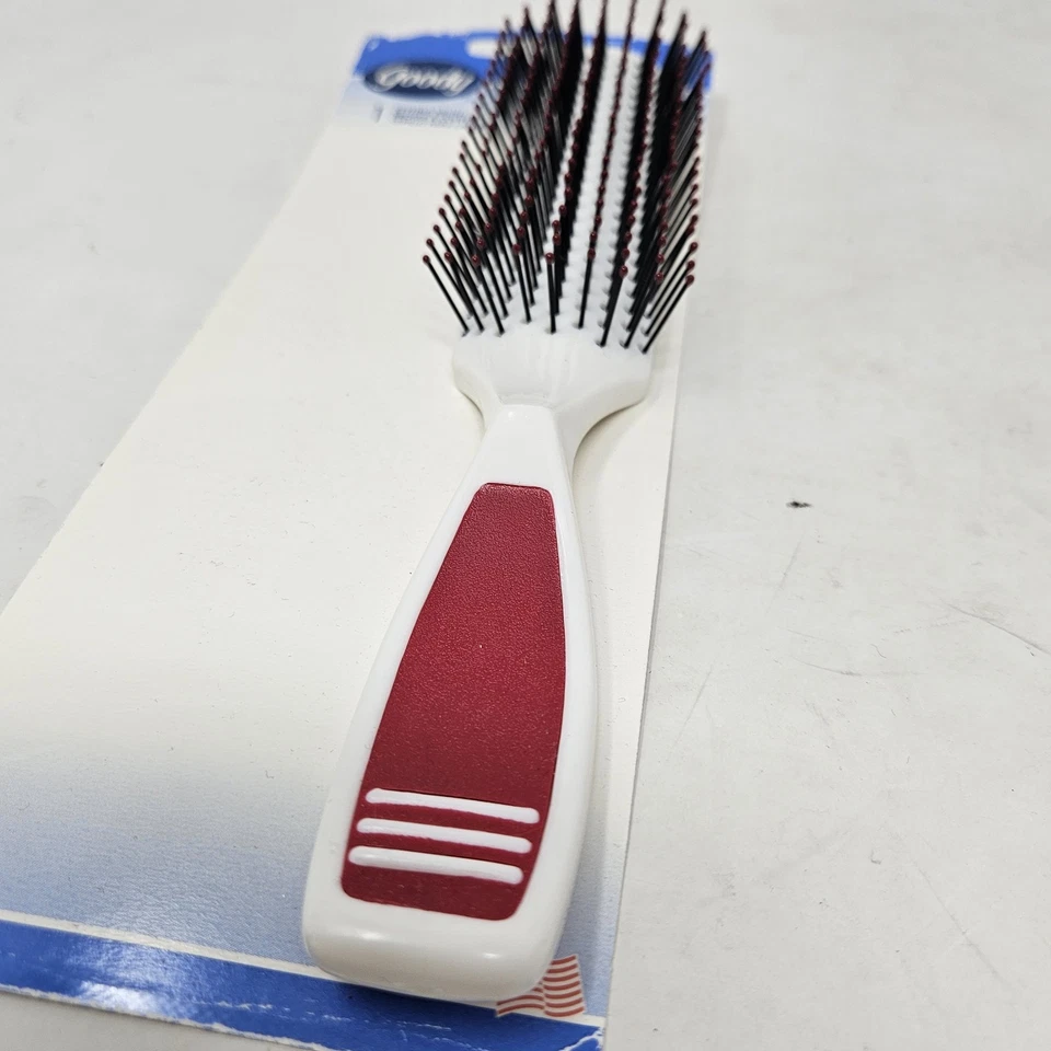Vtg Goody Styling Brush 8" # 58726 Ball Tip Bristle Red 2002 - New Open Box - Image 4 of 4
