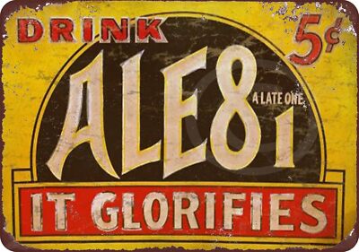 Drink Ale 81 5 Cent Bottles Reproduction Tin Metal Signs Home Décor 8x12