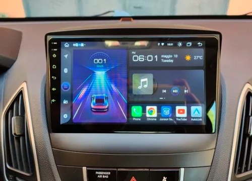 RADIO 2 DIN PER HYUNDAI TUCSON 2 IX35 BLUETOOTH USB ANDROID WI-FI GPS AUX - Foto 3 di 5