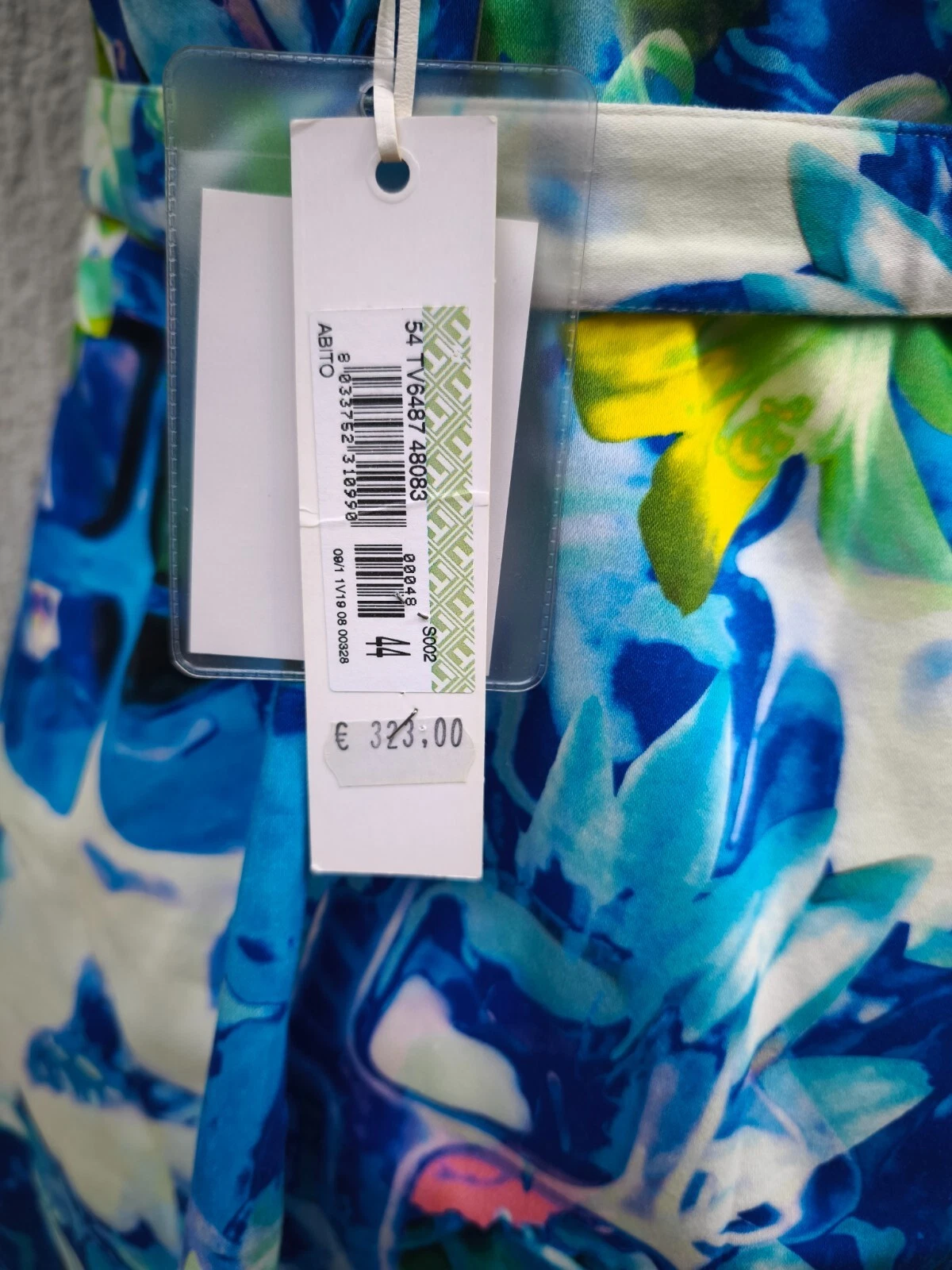 Abito VERSACE JEANS COUTURE vintage Y2K a fiori NUOVO!! Taglia Large