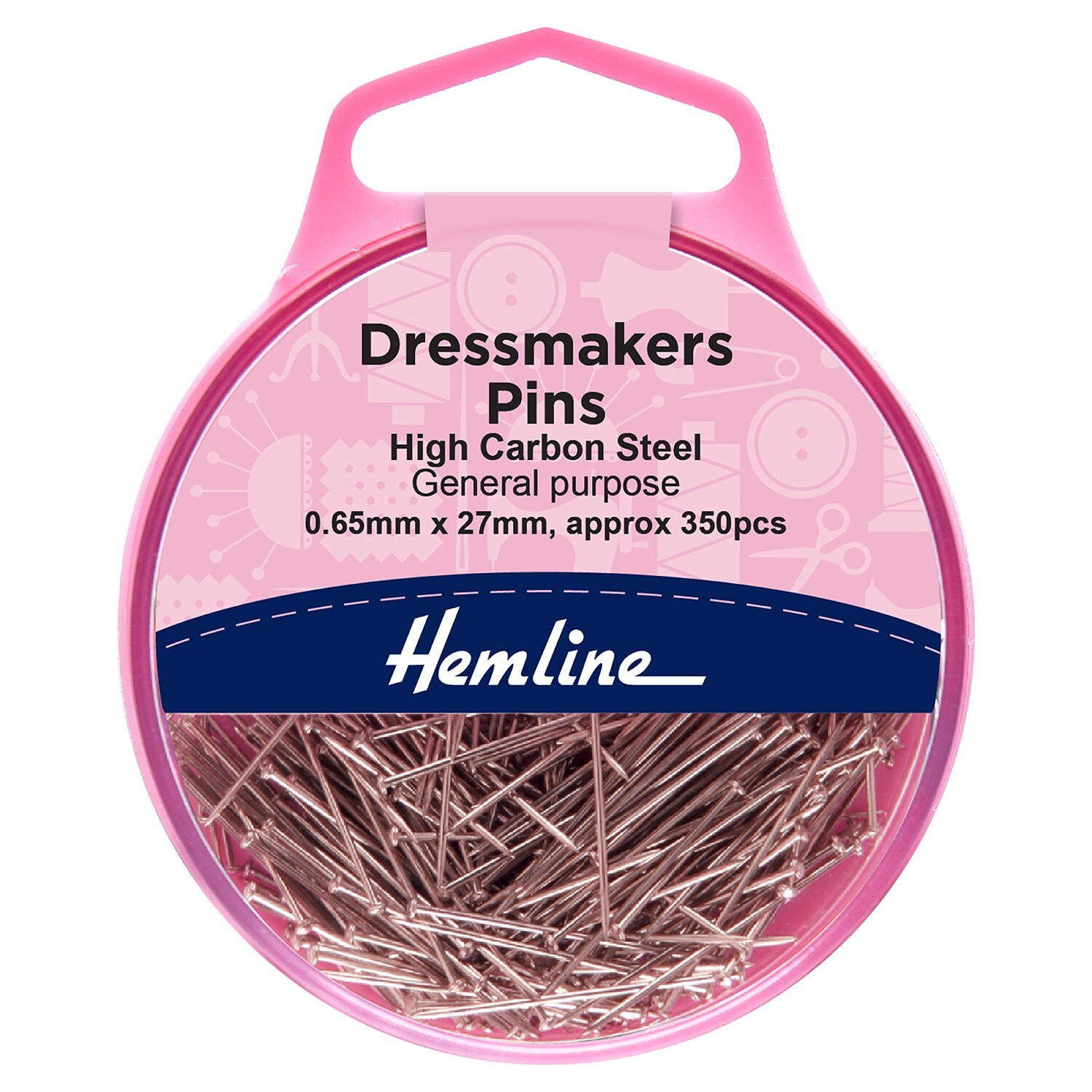 Hemline Sewing Dressmaking High Carbon Steel General Purpose Pins H700 New
