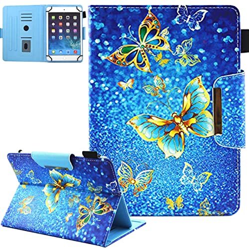 10 Inch Tablet Case, Universal 10 10.1 Inch Android Tablet Gold Butterfly - Picture 1 of 7