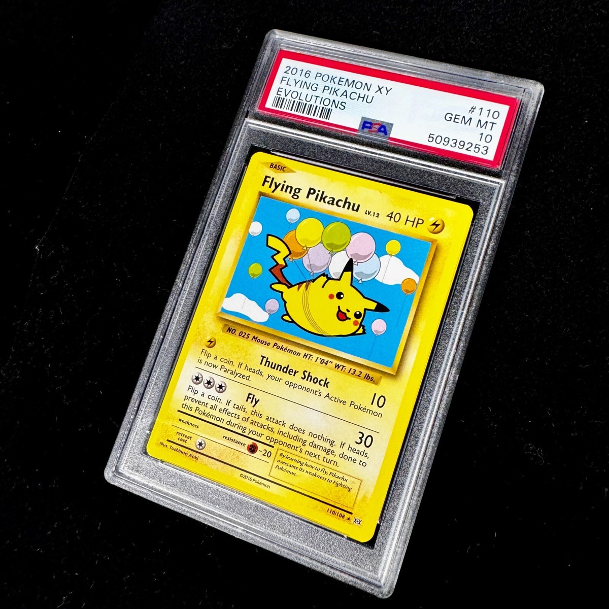 2016 Pokemon XY Evolutions 110/108 Flying Pikachu PSA 10 Gem Mint