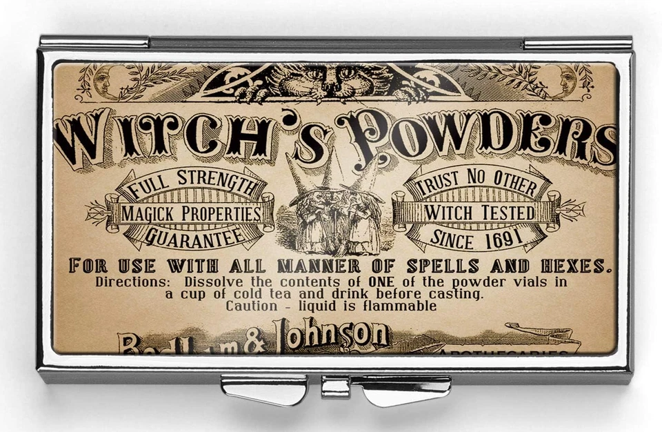 Vintage Witch'S Powders Pill Box Compact Rectangle 7 Day Pill Box Pill Case Pill - Image 3 of 4