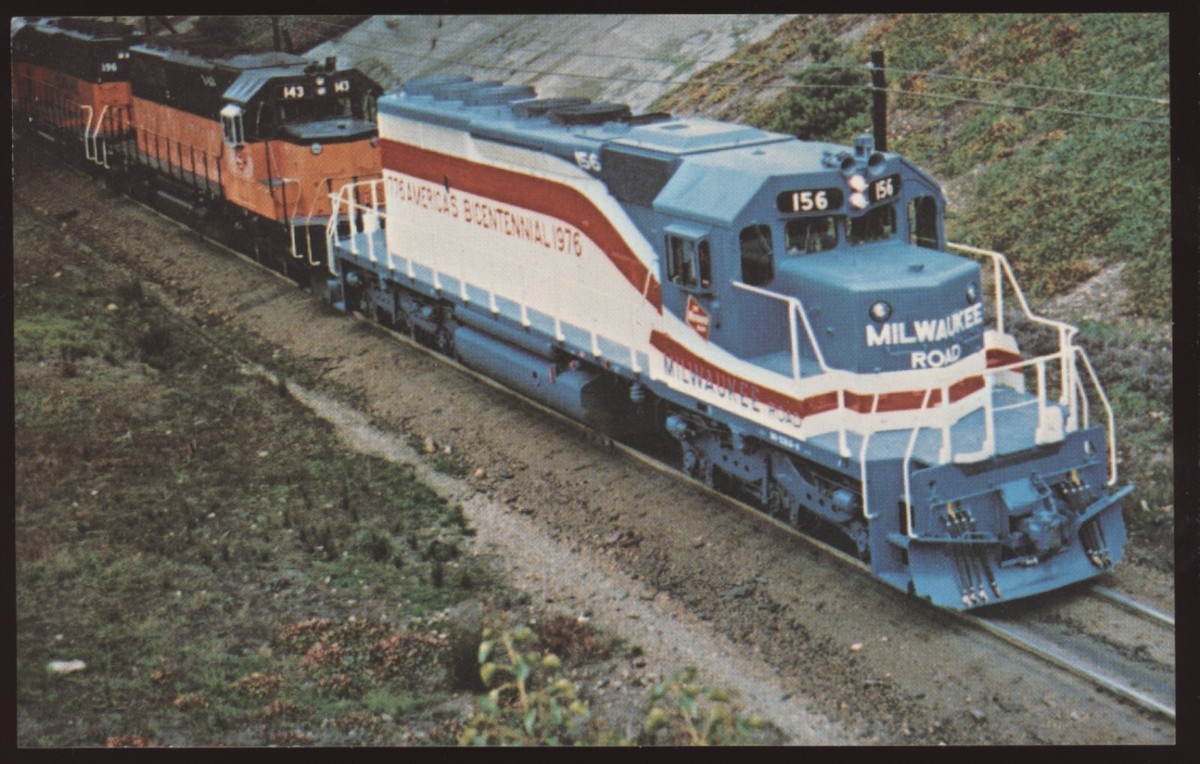 Milwaukee Road SD40-Z 156 Bicentennial Railroad Train Locomotive