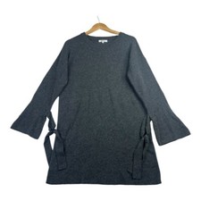 Madewell Tie Sleeve Bell Sleeve Dress size Medium Gray