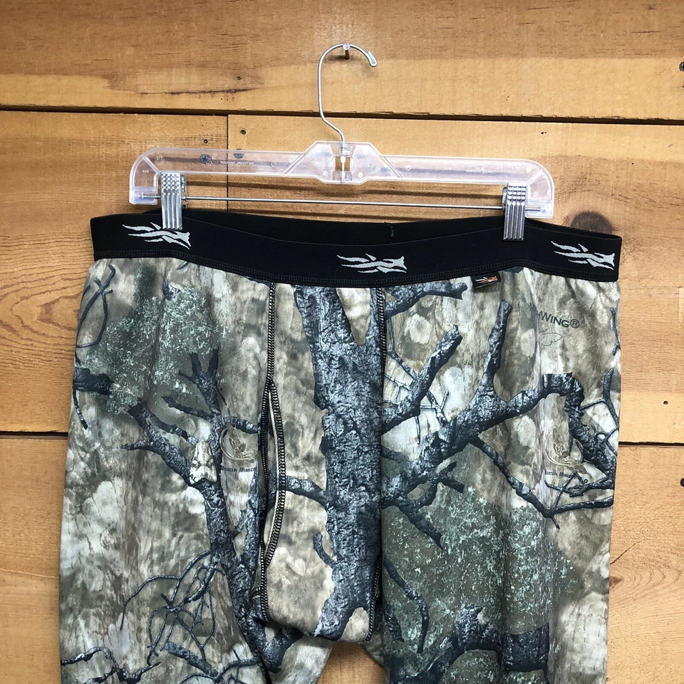 Sitka Base Layer Mothwing Thermal Camo Hunting Pants Mens Size 2XL Elastic Waist - Image 2 of 4