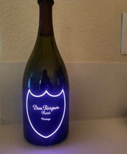 Empty  Dom Perignon Rose  Champagne, Bottle Light Up 750 ML OLD VINTAGE DESIGNE 