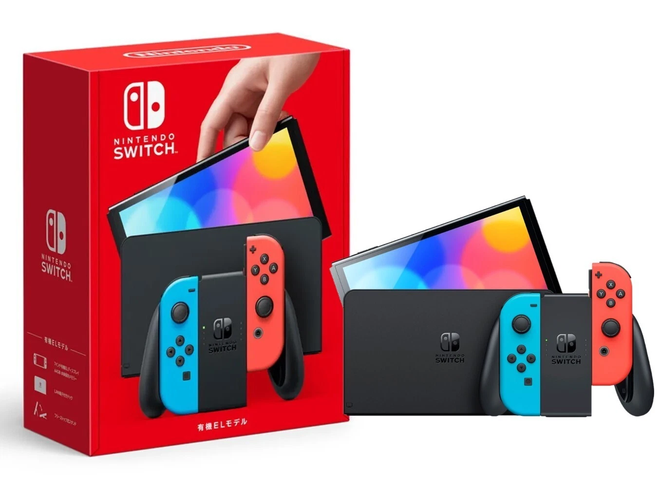 Nintendo Switch OLED 64GB NEON Red Blue Joy Con Newest Version +FAST FREE SHIP!⭐ Review